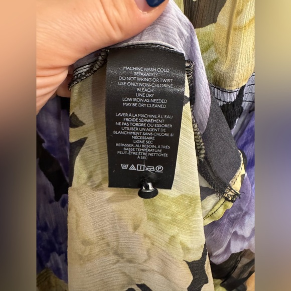 NWT Anthropologie Marais Printed Chiffon Maxi Dress size Small - Picture 10 of 11